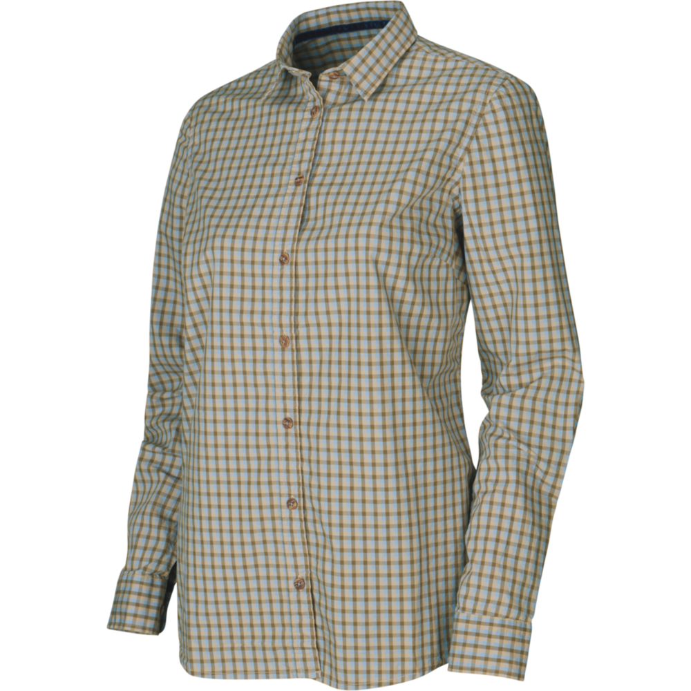 Artikel:&nbsp;140109807&nbsp;Harkila Selja Dames L/S check overhemd Heritage blue check&nbsp;