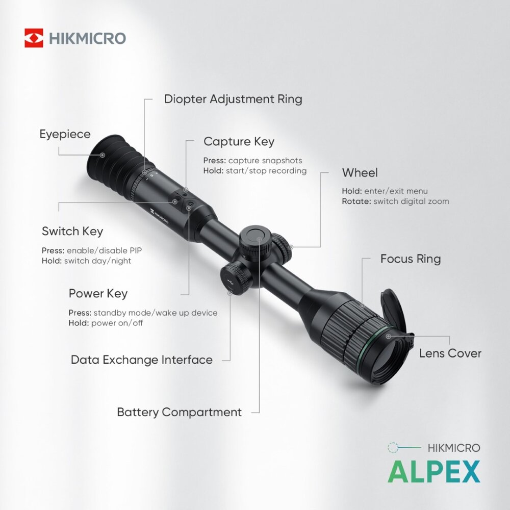 Hikmicro Alpex Digitale restlicht richtkijker A 50 TN 940NM lamp