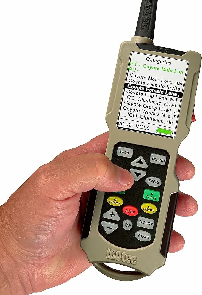 Icotec NOMAD+ Programmeerbare lokker met afstandsbediening en Bluetooth/ europese ganzen, kraaien&nbsp;en vossen geluiden