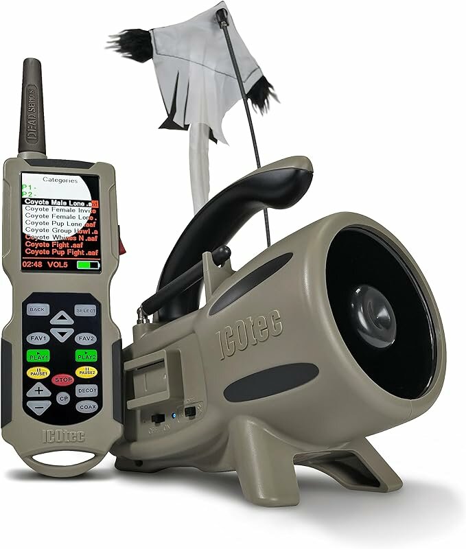 Icotec NOMAD+ Programmeerbare lokker met afstandsbediening en Bluetooth/ europese ganzen, kraaien&nbsp;en vossen geluiden