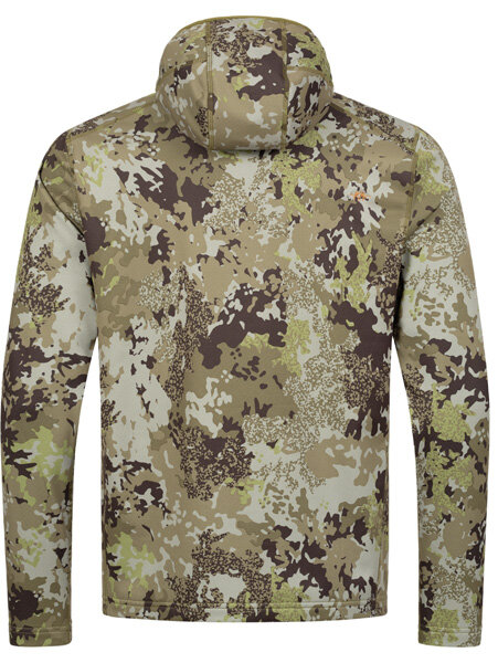 Blaser Blaser Heren Drain Full Zip Hoody Huntec Camo met ge&iuml;ntegreerd gezichtsmasker.