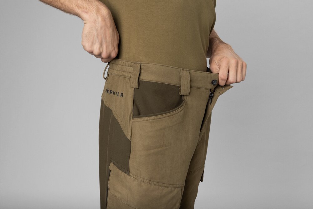 H&auml;rkila Scandinavian Trousers  32inch"- Dark antique bronze / Willow green