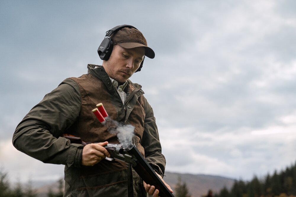 H&auml;rkila Rannoch HWS Shooting Jacket - Willow green