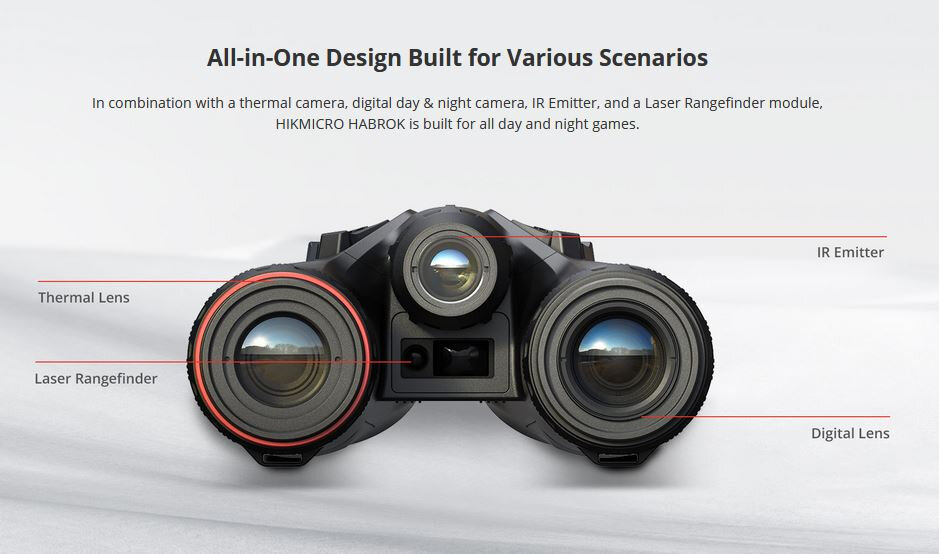 HIKMICRO Habrok 4K HQ35L &ndash; All-in-One warmtebeeld en restlicht Verrekijker voor Jacht, Natuurobservatie en Beveiliging