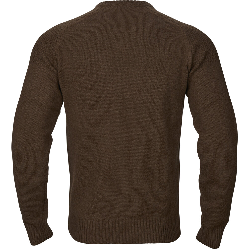 106091016 H&auml;rkila Vincent Merino V-Neck Trui Demitasse bruin