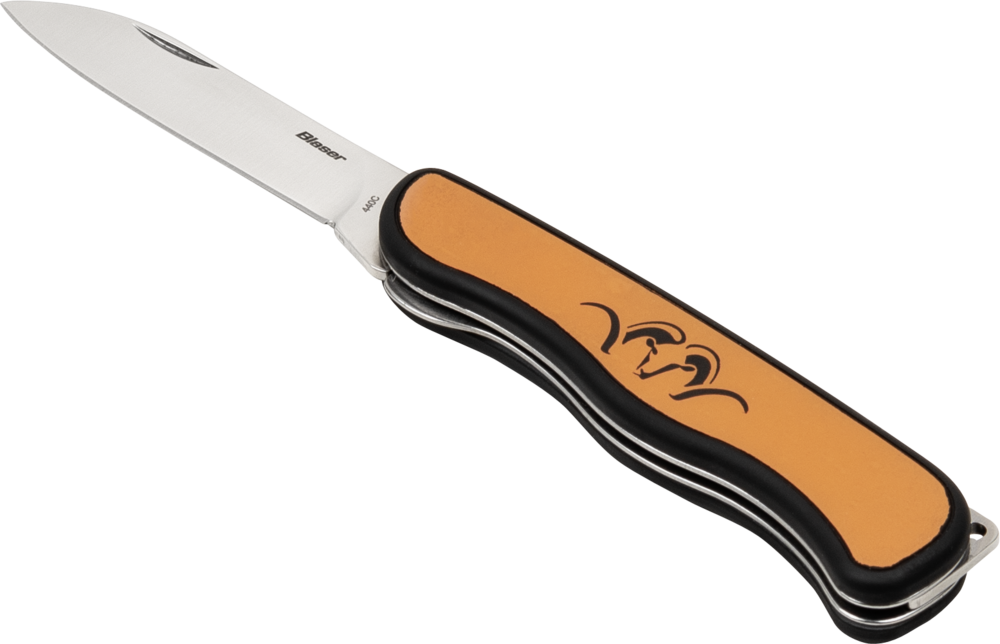 Blaser Vouwmes van 440C-staal met kunststof handgreep en nylon schede