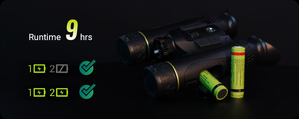 PIXFRA Draco D335-4K LRF &ndash; Multispectrale Warmtebeeld &amp; Nachtzicht Verrekijker met Laserafstandsmeter