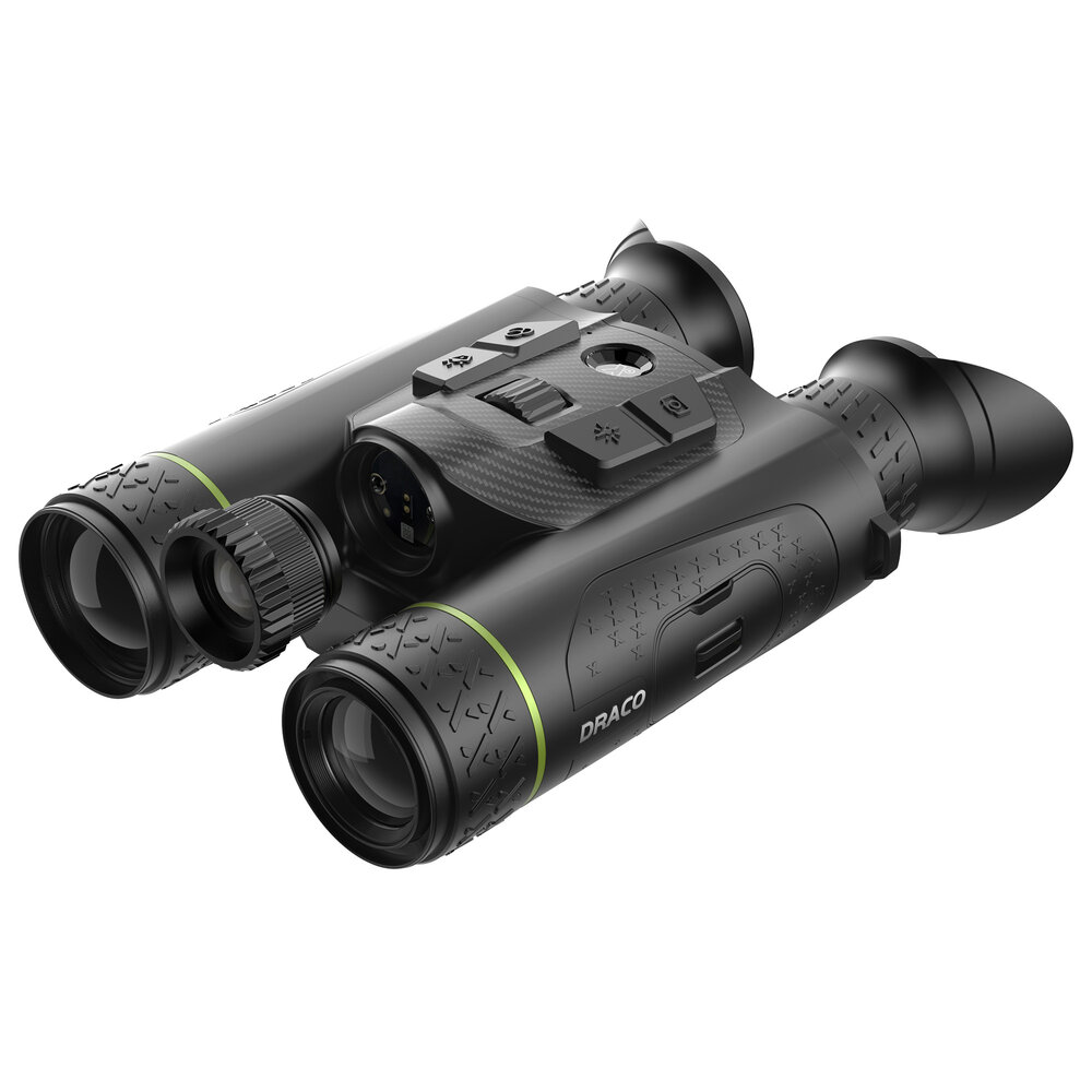 PIXFRA Draco D335-4K LRF &ndash; Multispectrale Warmtebeeld &amp; Nachtzicht Verrekijker met Laserafstandsmeter