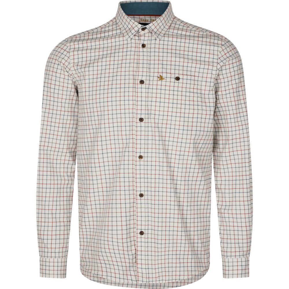 403048001 Seeland Oxford shooting shirt  grape leaf/terracotta check