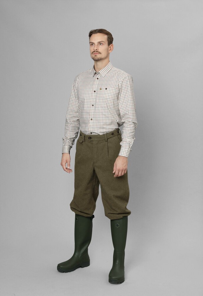 403048001 Seeland Oxford shooting shirt  grape leaf/terracotta check