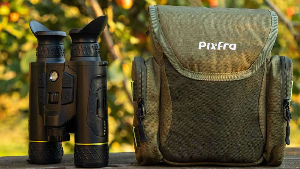 PIXFRA Draco D225-4K LRF &ndash; Multispectrale Warmtebeeld &amp; Nachtzicht Verrekijker met Laserafstandsmeter