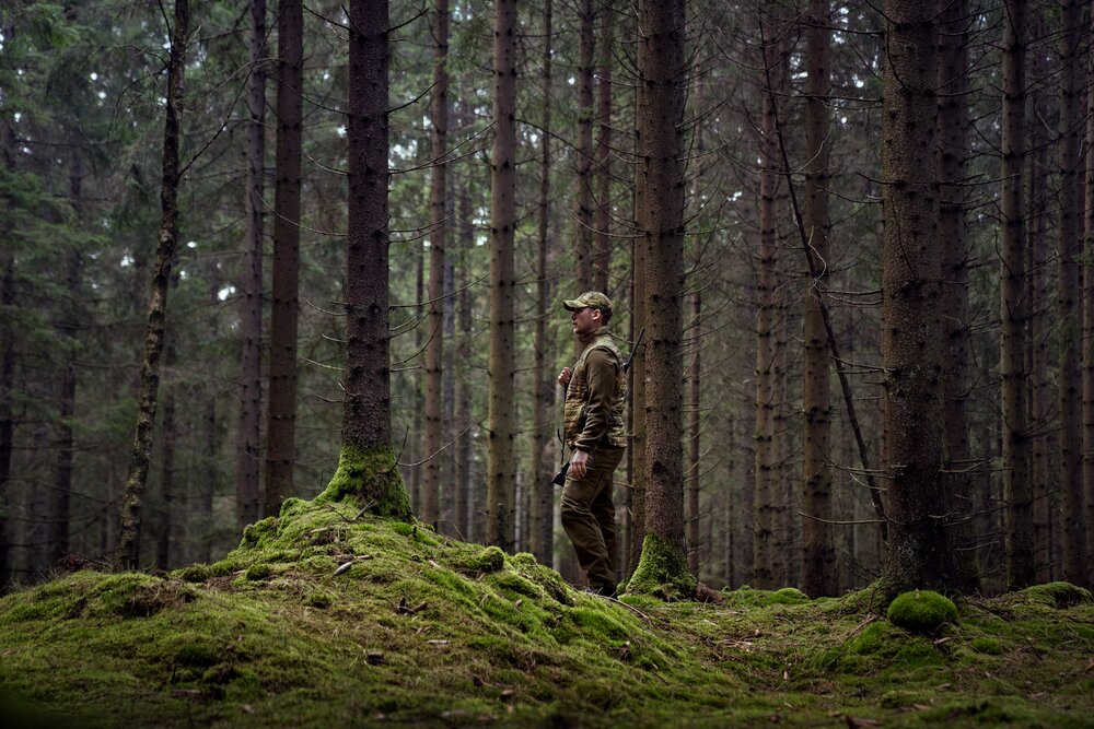 1201150 Harkila Deerstalker camo reversible packable waistcoat Willow green/AXIS MSP&reg;Forest