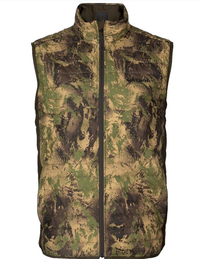 1201150 Harkila Deerstalker camo reversible packable waistcoat Willow green/AXIS MSP&reg;Forest