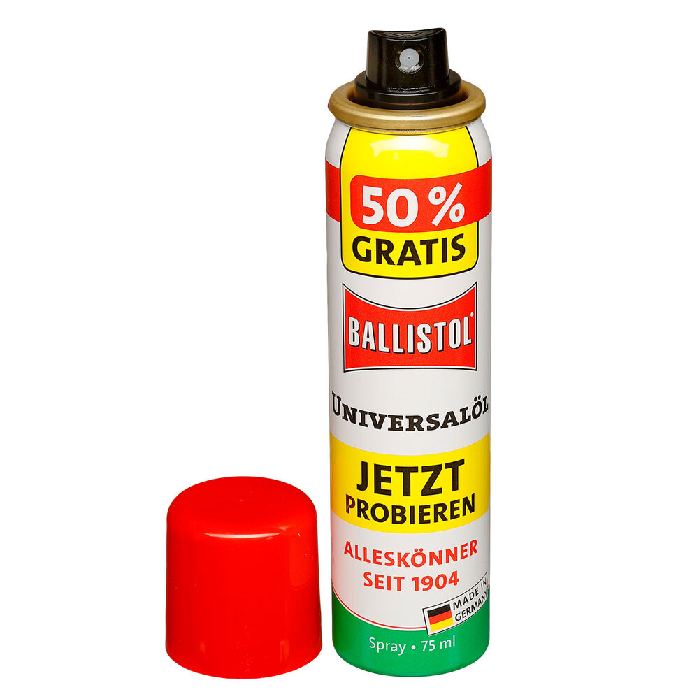 Ballistol universele olie Spray 75 ml &ndash; Gratis 50% Extra | Multifunctioneel onderhoudsolie