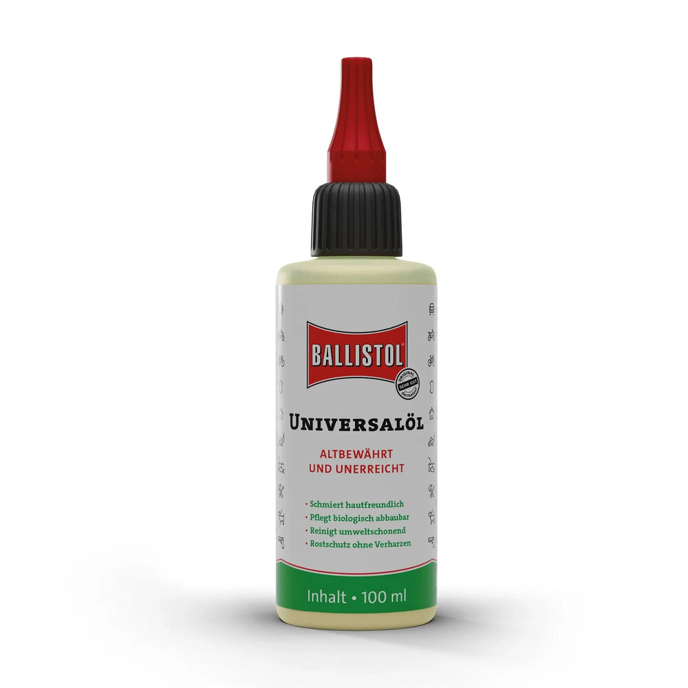 Ballistol Universal&ouml;l 100 ml met doseertip &ndash; Multifunctionele olie voor Wapens,  hout, metaal &amp; leer