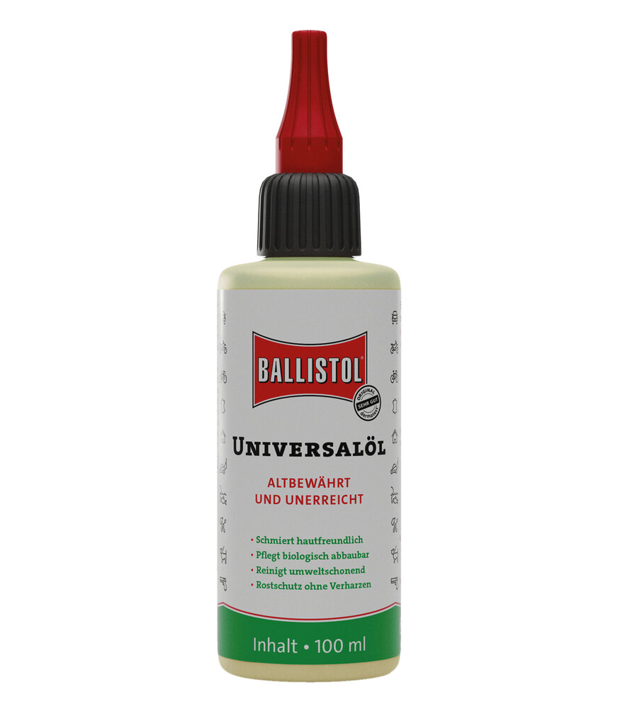 Ballistol Universal&ouml;l 100 ml met doseertip &ndash; Multifunctionele olie voor Wapens,  hout, metaal &amp; leer