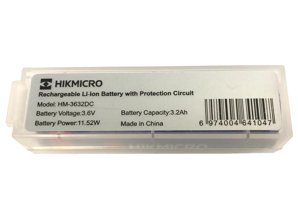 Hikmicro Batterij HM-3632DC 18650 3200mAh, 3.6V