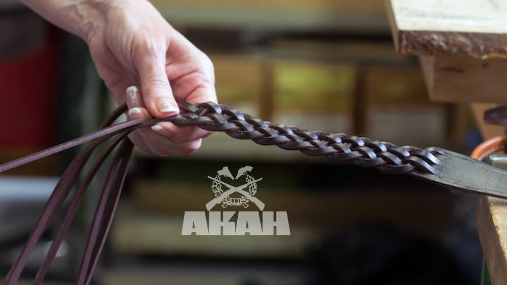 Akah Geweerriem handgevlochten