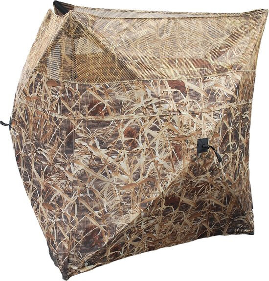 Proloo Camouflage vouwscherm 140x420cm in draagzak natural wetland