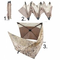 Proloo Camouflage vouwscherm 140x420cm in draagzak natural wetlandCamouflage vouwscherm 140x140cm in draagzak natural natural w