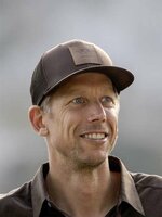 80412763 Blaser leather badge cap dark brown