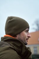 Harkila reversible beanie willow green/orange