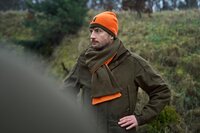 Harkila reversible beanie willow green/orange