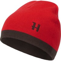Harkila aspire reversible beanie shadow brown/red