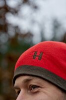 Harkila aspire reversible beanie shadow brown/red