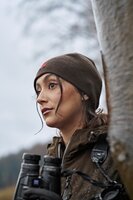 Harkila aspire reversible beanie shadow brown/red