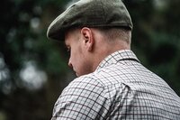 403048001 Seeland Oxford shooting shirt  grape leaf/terracotta check