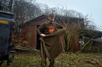 202501019 Kamko fleece Dark antique bronze/Willow green