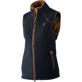 Harkila Sandhem dames fleece vest bodywarmer Dark navy melange