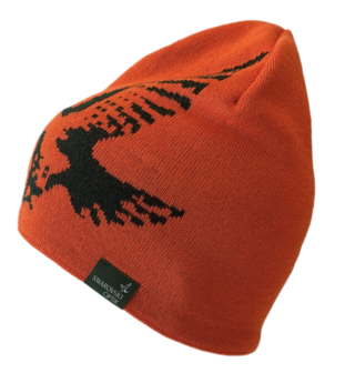 Swarovski optik Havik merino beanie signaaloranje