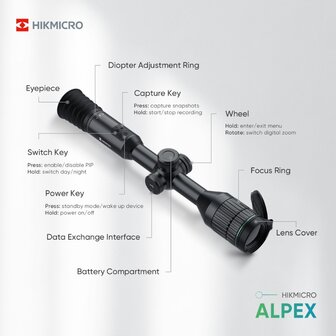 Hikmicro Alpex Digitale restlicht richtkijker A 50 TN 940NM lamp