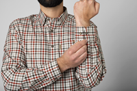 Milford Shirt, Bloodstone red / White check