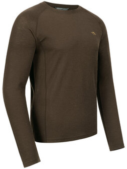 Blaser Merino Base Layer Roundneck Jonar, dark brown