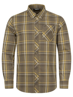 Blaser Stretch Shirt Harald, olive geruit