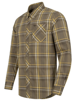 Blaser Stretch Shirt Harald, olive geruit