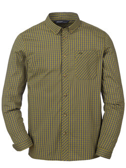 Blaser Stretch Shirt Serge, olive/grijs geruit