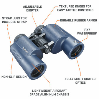 Bushnell  H2O 10x42 Waterproof, Porro Prism Binoculars