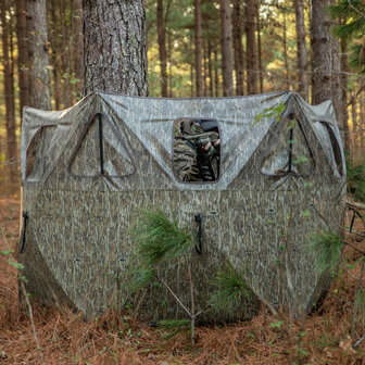 Primos Double Bull 3 Panel Stakeout Blind - Mossy Oak New Bottomland