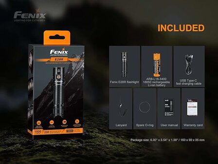 Fenix E28R V2.0 Tactische Zaklamp