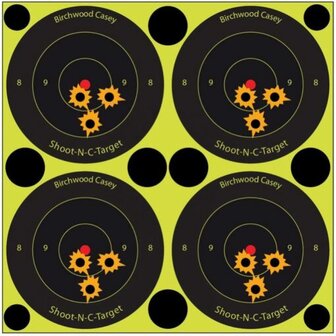 Birchwood Casey 3&quot; 7,6cm&nbsp;Shoot-N-C-reactieve schietdoelen groot verpakking.  240 doelen, 600 reparatie stickers B