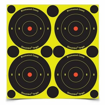 Birchwood Casey 3 inch 7,6cm&nbsp;Shoot-N-C-reactieve schietdoelen 48 doelen, 120 repair patches