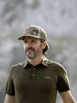 Blaser Leather Badge Cap huntec camo
