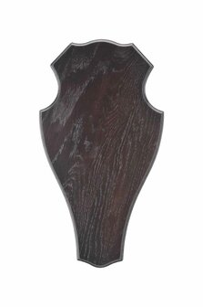 560865 Trofeeplank 40x22cm afgerond  donker incl uitsparing 