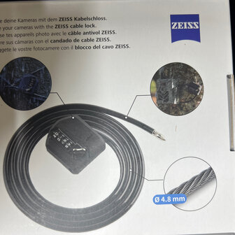 Zeiss Secacam Kabelslot &ndash; Veiligheid en Eenvoudige Installatie voor Wildcamera&rsquo;s