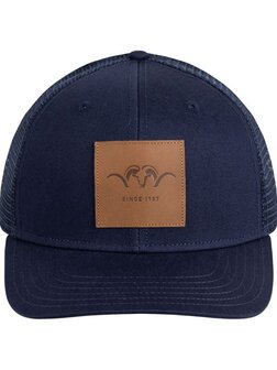 Blaser leather badge cap donker blauw