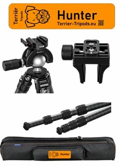 Terrier-Tripods Hunter ultralichte carbon schietdriepoot met geweerklem